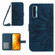 TCL 20S / 20 5G / 20L / 20L+ Skin Feel Sun Flower Pattern Flip Leather Phone Case with Lanyard - Inky Blue
