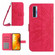 TCL 20S / 20 5G / 20L / 20L+ Skin Feel Sun Flower Pattern Flip Leather Phone Case with Lanyard - Rose Red