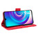TCL 30 5G / 30+ Skin Feel Calf Texture Card Slots Leather Phone Case - Red