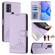 TCL 30 SE Cat Rat Embossed Pattern RFID Leather Phone Case with Lanyard - Purple