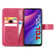 TCL 30 SE Four-leaf Clasp Embossed Leather Phone Case - Magenta