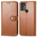 TCL 30 SE Retro Solid Color Buckle Leather Phone Case - Brown