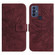 TCL 30 SE/30E/306/305 Skin Feel Sun Flower Pattern Flip Leather Phone Case with Lanyard - Wine Red