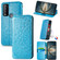 TCL 30 V 5G Blooming Mandala Embossed Magnetic Leather Phone Case - Blue