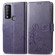 TCL 30 V 5G Four-leaf Clasp Embossed Buckle Leather Phone Case - Purple