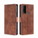 TCL 30 V 5G T781S Skin Feel Crocodile Magnetic Clasp Leather Phone Case - Brown