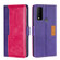TCL 30 V 5G/T781S Contrast Color Side Buckle Leather Phone Case - Purple + Rose Red