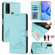 TCL 30 XE 5G Cat Rat Embossed Pattern RFID Leather Phone Case with Lanyard - Mint Green