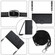 TCL 305 / 306 Cat Rat Embossed Pattern RFID Leather Phone Case with Lanyard - Black