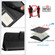 TCL 305 / 306 Cat Rat Embossed Pattern RFID Leather Phone Case with Lanyard - Black