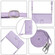 TCL 305 / 306 Cat Rat Embossed Pattern RFID Leather Phone Case with Lanyard - Purple