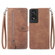 TCL 40 NXTpaper 4G Embossed Flower Zipper Leather Phone Case - Brown