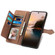 TCL 40 NXTpaper 4G Embossed Flower Zipper Leather Phone Case - Brown