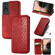 TCL 40 Nxtpaper 5G Cubic Grid Pressed Magnetic Leather Phone Case - Red