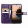 TCL 40 Nxtpaper Four-leaf Clasp Embossed Buckle Leather Phone Case - Purple