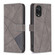 TCL 40 NxtPaper Magnetic Buckle Rhombus Texture Leather Phone Case - Grey
