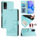 TCL 40 R Cat Rat Embossed Pattern RFID Leather Phone Case with Lanyard - Mint Green
