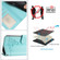 TCL 40 R Cat Rat Embossed Pattern RFID Leather Phone Case with Lanyard - Mint Green