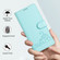 TCL 40 R Cat Rat Embossed Pattern RFID Leather Phone Case with Lanyard - Mint Green