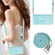 TCL 40 R Cat Rat Embossed Pattern RFID Leather Phone Case with Lanyard - Mint Green