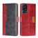 TCL 40 SE Contrast Color Side Buckle Leather Phone Case - Red + Black