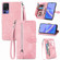 TCL 40 SE Embossed Flower Zipper Leather Phone Case - Pink