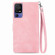 TCL 40 SE Embossed Flower Zipper Leather Phone Case - Pink