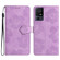 TCL 40 SE Flower Embossing Pattern Leather Phone Case - Purple