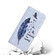 TCL 40 SE Oil Embossed 3D Drawing Leather Phone Case - Blue Feather