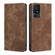 TCL 40 SE RFID Anti-theft Brush Magnetic Leather Phone Case - Brown