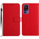 TCL 40 SE Rhombic Grid Texture Leather Phone Case - Red