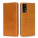 TCL 40 XE 5G / 40X 5G T601D Cow Texture Magnetic Leather Phone Case - Light Brown