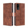TCL 40 XE 5G / 40X 5G T601D Skin Feel Crocodile Magnetic Clasp Leather Phone Case - Brown