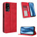 TCL 40 XE 5G Magnetic Buckle Retro Texture Leather Phone Case - Red