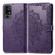 TCL 40 XE Mandala Flower Embossed Leather Phone Case - Purple