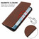 TCL 40 XL Magnetic Closure Leather Phone Case - Brown