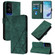 TCL 50 5G Crossbody 3D Embossed Flip Leather Phone Case - Green