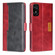 TCL 50 SE 4G Contrast Color Side Buckle Leather Phone Case - Red + Black