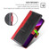 TCL 50 SE 4G Contrast Color Side Buckle Leather Phone Case - Red + Black