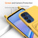 Samsung Galaxy A15 4G/5G Integrated Card Bag Solid Color Liquid Silicone Phone Case with Lanyard - Yellow