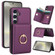 Samsung Galaxy A15 4G/5G RFID Anti-theft Card Ring Holder Phone Case - Dark Purple