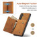 Samsung Galaxy A15 5G / A15 4G DG.MING M1 Series 3-Fold Multi Card Wallet + Magnetic Phone Case - Brown