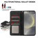 Samsung Galaxy A15 5G ABEEL Color Block Magnetic RFID Leather Phone Case - Black-Green