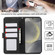 Samsung Galaxy A15 5G ABEEL Color Block Magnetic RFID Leather Phone Case - Black-Green