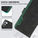 Samsung Galaxy A15 5G ABEEL Color Block Magnetic RFID Leather Phone Case - Black-Green