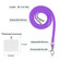 Samsung Galaxy A15 5G Electroplating Marble Dual-side IMD Phone Case with Lanyard - Purple 002