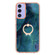 Samsung Galaxy A15 5G Electroplating Marble Dual-side IMD Phone Case with Ring - Green 017