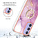 Samsung Galaxy A15 5G Electroplating Marble IMD TPU Phone Case with Ring Holder - Purple 001