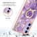 Samsung Galaxy A15 5G Electroplating Marble IMD TPU Phone Case with Ring Holder - Purple 002