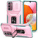 Samsung Galaxy A15 5G Sliding Camshield Holder Phone Case - Pink + Grey Green